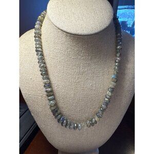 Jay King DTR Labradorite Necklace Faceted Graduated Beads 925 Southwestern
